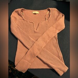 Aeropostale ribbed knit v neck sweater